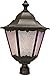 Dabmar Lighting GM880-BZ Powder Coated Cast Aluminum Post Top Light Fixture, Verde Green Finish