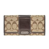 「コーチ 財布 COACH 長財布 カーキ/マホガニー ペネロピシグネスリム 43412-SKHMA」の画像