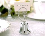 Charming Silver Bell with Dangling Cross Charm Set of 4 (Set of 24) - Baby Shower Gifts & Wedding Fa