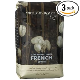 Portland Roasting Co. French Roast Ground, 12 Ounce Bags (Pack of 3)