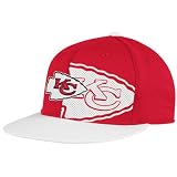 NFL Men's Kansas City Chiefs End Zone 2 In 1 Flat Visor Flex Hat - Tw80Z (Red, Large/X-Large)