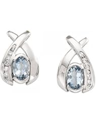 Aquamarine & Diamond Earrings