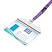 10 Pack Horizontal Extra Thick Clear ID Badge Holder Card Holder with Resealable Zip for Multiple Cards (Vinyl PVC) by Wisdompro - Red Zip (4-3/8
