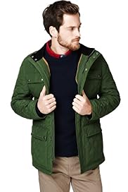 Big & Tall Funnel Neck Quilted Jacket