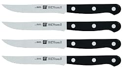 Henckels 4 PC Black-Stamped Gourmet Steak Knife Set