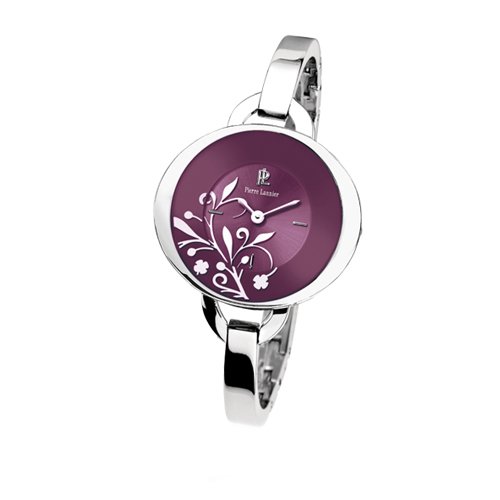 Pierre Lannier 046D691 - Reloj analógico para mujer de acero inoxidable violeta