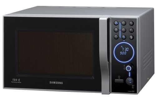 Samsung CE-1185UB Mikrowelle mit Grill + Heißluft  / 32 Liter Garinnenraum / 900 Watt / silber-schwarz