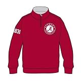 Alabama Crimson Tide Cardinal Letterman 1/4 Zip Fleece Sweatshirt