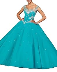 Tulle Crystal Lace   Ball Gown Quinceanera Dress 