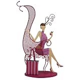 Diva Girl w/Chair Earring Holder / Organizer 13H - Purple