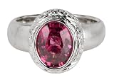 Platinum Oval Spinel Ring (3.01 ct), Size 6