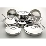 All-Clad 14-Piece 18/10 Stainless Steel Cookware Set. Professional Grade Cookware. 401716