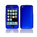 APPLE IPHONE 3G 8gb 16gb BLUE Rubber Coating Hard Plastic Snap-On Protective Rubberized Faceplate Carrying Case ...Plus FREE Neck Strap / Lanyard!!!
