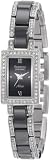 Armitron Women's 75/3955BKSV Black Ceramic Silver-Tone Swarovski Crystal Accented Bracelet Watch