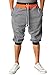 HEMOON Men's Casual Sports Jogging Harem Pants Jersey Sweatpants Grey L