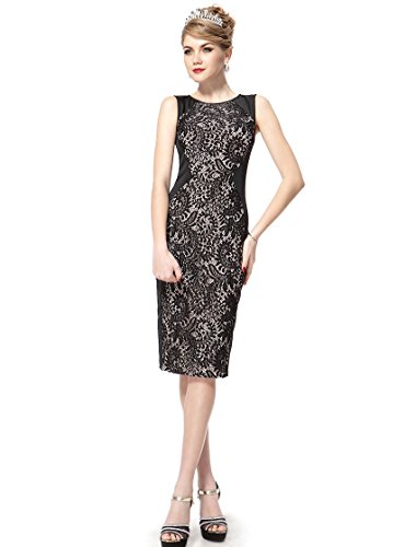 Ever Pretty Elegant Sleeveless Lace Knee Length Fitted Cocktail Dress 05336