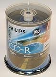 Philips LightScribe CD-R 52X 80Min 100PK Spindle