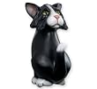 Black & White Cat Whimsical Coat Hook