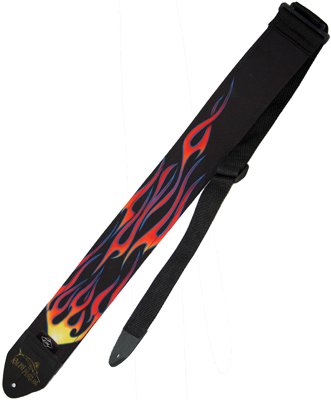 Ralph Marlin Optic Impressions Guitar Straps, Flames