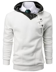 From Amazon.com. Click for details:
 Apparel: Doublju Mens Hoodies with Unbalanced Button Zip up WHITE (US-XL) Apparel: Doublju Mens Hoodies with Unbalanced Button Zip up WHITE (US-XL)