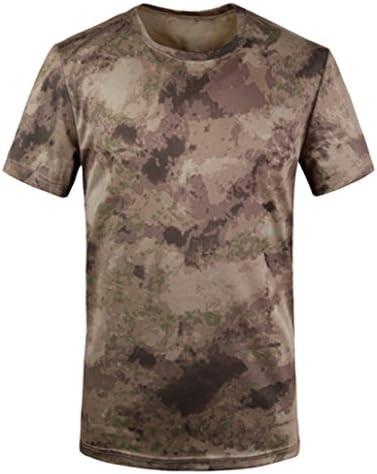 Men's Camo Tee Camouflage Outdoor Sport Quick Dry T Shirts (M, Ruins Camo)