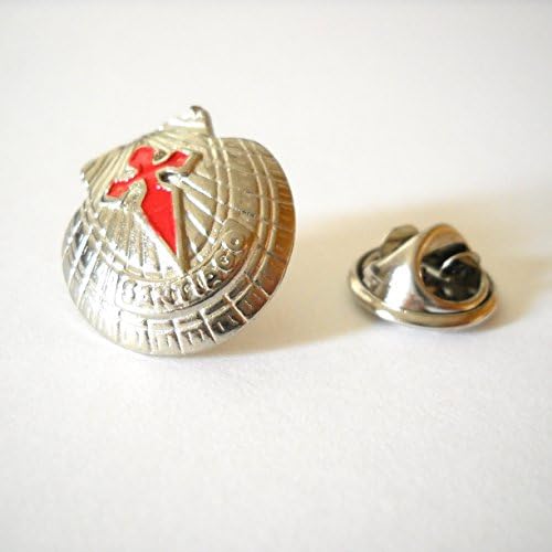Camino de Santiago Scallop Shell St James Cross Pilgrim lapel Pin