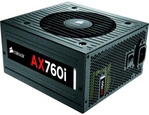 Corsair AX760i Power Supply - 110 V AC, 220 V AC Input Voltage - Internal - Modular - ATI CrossFire Supported - NVIDIA SLI Supported - 92% Efficiency - 760 W - CP-9020036-NA