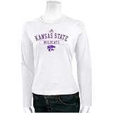 adidas Kansas State Wildcats Ladies White Practice Long Sleeve T-shirt