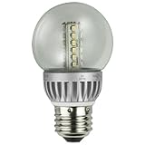 Lights of America 2326LED-LF4-24 2-Watt Power LED G16 Globe Bulb, Bright White