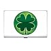 Business Card Holder of Green Shamrock (Celtic, Club, Gold, Irish, Ireland, Little, Charm, Cross, Four Leaf Clover, Jewelry, Necklace, Pendant, Ring, Tattoo, Diamond, Designs, Charm, Lucky, Luck)