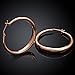 OXA Fashion Star Street Snap Popular Accessories Color Retention Gold plated 35mm DiameterEarrings (Rose Gold,Yellow Gold)