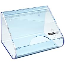 Heathrow Scientific HD1041 Blue Acrylic Clearly Safe Small Safety Glasses Holder, 227mm Length x 162mm Width x 156mm Height