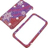 Rhinestones Shield Protector Case for Apple iPhone 3G & 3GS, Snowflake Red Full Diamond