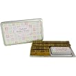 Cavallini Alphabet 26 wood different Stamps in tin with Ink pad