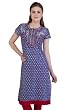 Meena Bindra Printed Kurta Embelished Yoke with Trims