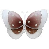 10 Medium Brown Multi Layered Butterfly Decorations butterflies hanging nylon nursery bedroom girls room ceiling wall decor wedding birthday party baby bridal sh