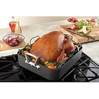 Kirkland Signature Hard Anodized Aluminum Roasting Pan Includes Rack