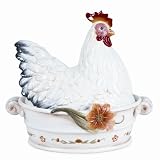 Fitz and Floyd Chanteclair 11-Inch Covered Vegetable, Hen