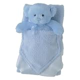 Baby Boy Blanket and Rattle, My First Teddy Buddyluvs - Blue