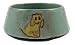 24 Oz. MARA COLLECTION Stoneware PUPPY DOG Pet FEEDING Or WATER Dish BOWL Abstract Dogs GREEN