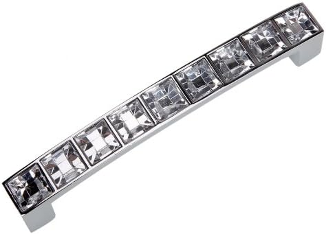 VnKingZer 5PCS Postmodern Europe Style Crystal Rhinestone Furniture Door Drawer Pull Handle 4.3 inch
