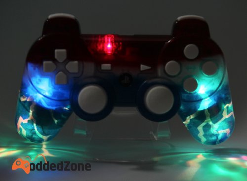 "American Thunder" Illuminating Ps3 Rapid Fire Modded Controller 30 MODE for COD BO2, BO3, Advanced Warfare, Destiny, Ghosts Sniper Breath Jump Shot Jitter Quick Scope Zombie Auto Aim