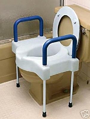 Buy 600 Lb Cap Steel Frame Raised Toilet Seat / Arms & Legs