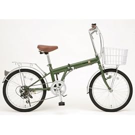 TOP ONE シマノ6段ギア搭載 折畳自転車 カゴ付 20インチ