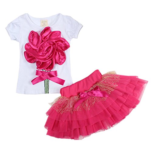 LittleSpring Little Girls' Clothing Suit Flower