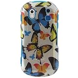Crystal Hard SILVER Snap on With BUTTERFLY Design Faceplate Cover Case for  ....