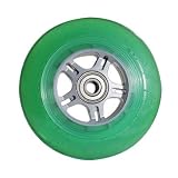 Curb Dog Scooter Wheels Green 100mm with Sealed Cartridge Bearings, Pair.