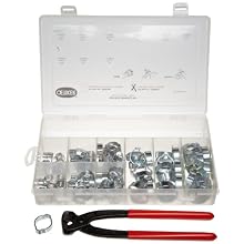 Oetiker 18500057 Service Kit (2-Ear Clamps, zinc plated with side jaw pincers)
