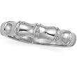 14K White Gold Bamboo Design Wedding Band Duo - Lady's Ring