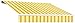 Awntech 12-Feet Galveston Semi-Cassette Left Motor with Remote Retractable Awning, 120-Inch Projection, Yellow/Terra